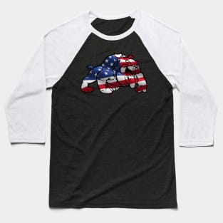 Red, White, and Bulldog Baseball T-Shirt